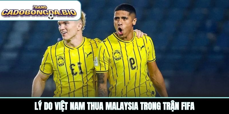 Lý do Việt Nam thua Malaysia trong trận fifa